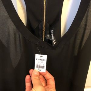 Express Black zipper tank top